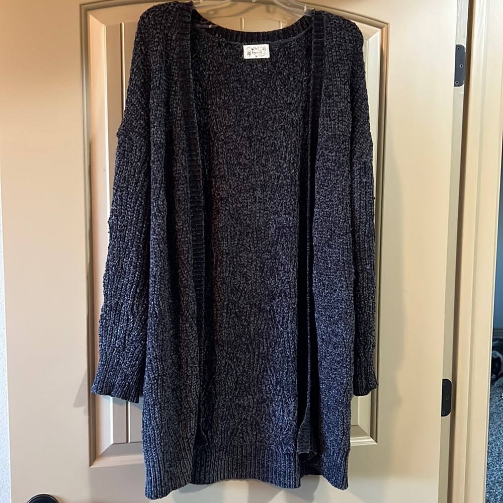 Velvet Cable Knit Cardigan
